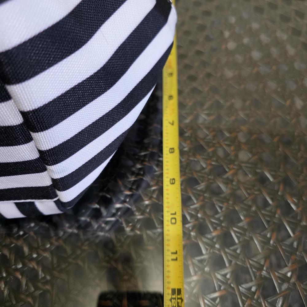 Alice + Olivia Black & White Striped Travel Gym Overnight Bag - Picture 7 of 7